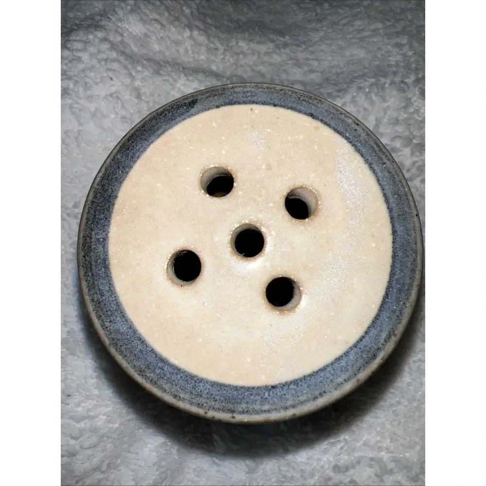 Pottery Cheese/Sugar Shaker Hand Thrown Signed DK 4-3/4